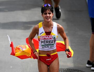 María Pérez, cuando fue campeona de Europa en 2018.