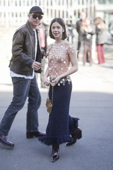 Georgina Amorós durante la Paris Fashion Week 2025.