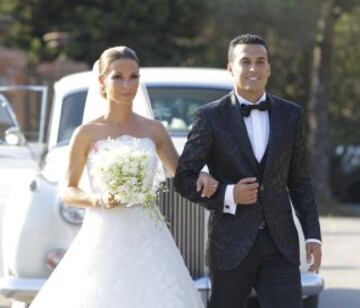 Boda de Pedro Rodríguez  y Carolina Martín. La ceremonia se ha celebrado en Villa Bugatti, en Cabrera de Mar