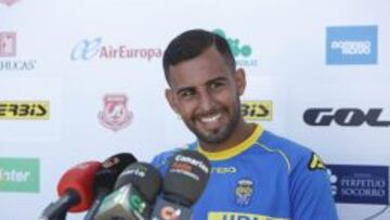 Nauzet Alemán, en la rueda de prensa.