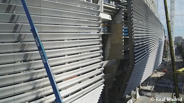 Las obras de remodelaci¨®n del estadio del Real Madrid siguen a buen ritmo y encaran la recta final para su estreno la pr¨®xima temporada.
