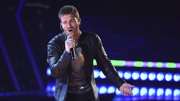Actuación de Pablo Alborán durante la gala de los Grammy Latinos 2018.