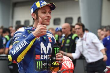 Valentino Rossi durante la la calificación del Gran Premio de Malasia. 