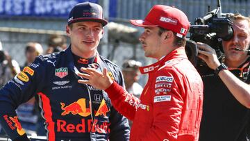 Verstappen y Leclerc.