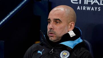 FILE PHOTO: Soccer Football - FA Cup - Third Round - Manchester City v Port Vale - Etihad Stadium, Manchester, Britain - January 4, 2020  Manchester City manager Pep Guardiola before the match   REUTERS/Andrew Yates/File Photo