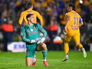 during the final first leg match between Tigres UANL and Toluca, as part of the Liga BBVA MX, Torneo Apertura 2025 at Universitario Stadium, on December 11, 2025 in Monterrey, Nuevo Leon, Mexico.