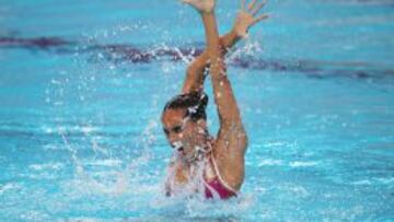 Ona Carbonell realizando su ejercicio en los mundiales de Kazán