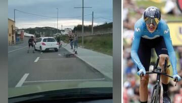 Marc Soler denuncia la acción imprudente de un conductor con estos ciclistas