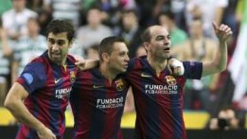 Gabriel, Saad y Wilde, durante el partido de semifinales.