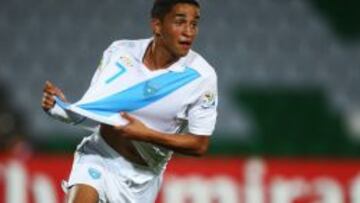 Marvin Ceballos con la camiseta de Guatemala.