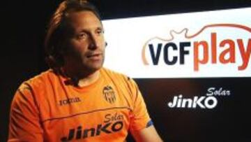 Rufete en la entrevista para la página web del Valencia.