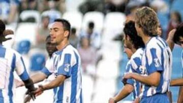 <b>JUVENTUD. </b>Los jugadores del filial deportivista fueron los que mejor imagen dieron en el triangular