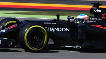 Fernando Alonso durante el GP Alemania 2016.