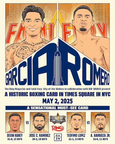 Velada de boxeo ‘Fatal Fury Times Square’ con Ryan García, Devin Haney y Teófimo López: TV, horarios y cómo ver en México