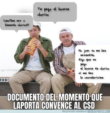 Laporta habla y los memes salen solos