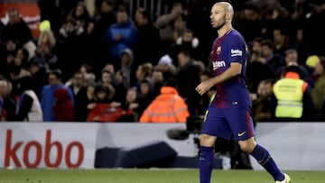 Mascherano, en el partido ante el Celta.