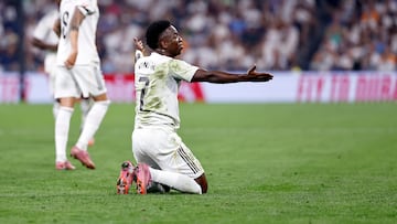 19/08/2025 PARTIDO PRIMERA DIVISION
REAL MADRID - OSASUNA
TRISTEZA PROTESTA POSIBLE PENALTI ENZO BOYOMO VINICIUS JR