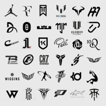 Los logotipos de las grandes figuras del deporte