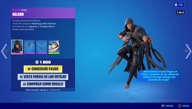 Fortnite: skin Kelsier de Mistborn/Nacidos de la Bruma ya disponible; precio y contenidos