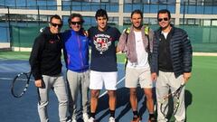El entrenamiento de Garin y Rafa Nadal con miras al 2017