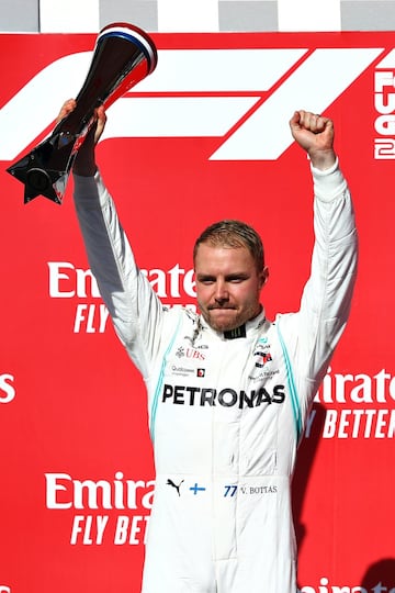 Valtteri Bottas ganador de la carrera.