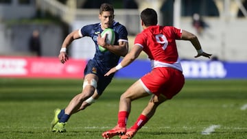 Imagen de un partido de la selecci&oacute;n espa&ntilde;ola de rugby seven masculino.