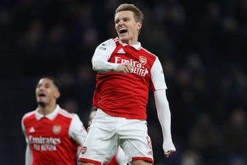 Martin Odegaard scored a fine goal as Arsenal beat Tottenham last weekend.