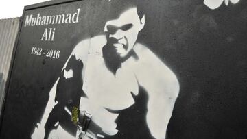 También se sospecha que el rey del Street Art por antonomasia, Banksy, sucumbió a la figura de Cassius Clay. Su autoría podría estar detrás de una obra aparecida en Manchester, en la que se aprecia uno de los más famosos movimientos del púgil y una mariposa sobre su hombro. Ésta evoca a otra de sus citas para la posteridad: “Flota como una mariposa, pica como una abeja”. Mr. Brainwash, amigo y seguidor del enigmático Banksy, le dedicó un mural en Los Ángeles. Su rostro era el protagonista, aunque en otros trabajos del artista emula escenas de sus míticos combates.