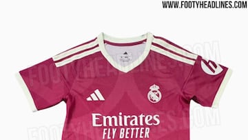 Leaked images reveal a new shade of pink with white detailing as Madrid prepares its look for next season.