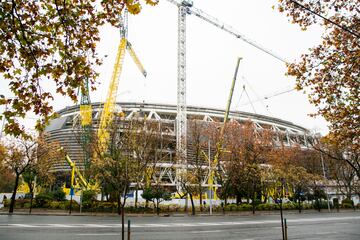 Así avanzan las obras del Bernabéu por dentro y por fuera