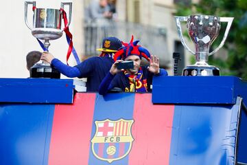 Celebración de los últimos títulos de Andrés Iniesta con el Barcelona