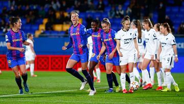 Jenni Hermoso celebra un gol.