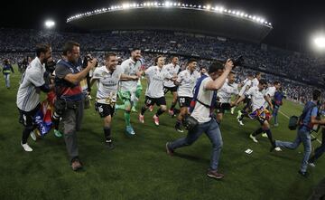 Mayo de 2017. El Real Madrid gana su título de Liga número 33 en el estadio de La Rosaleda tras ganar al Málaga 0-2.