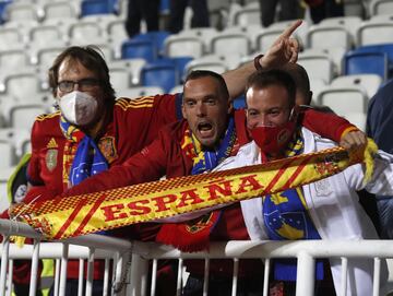 Aficionados de la selección española.