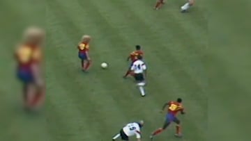 La Conmebol recordó el agónico tanto del delantero colombiano para el empate 1-1 frente Alemania en el Mundial de Italia 90.