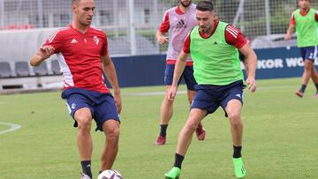 Unai García durante un entrenamiento.