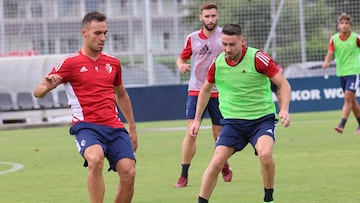 Unai García durante un entrenamiento.