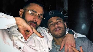 Neymar, ayer con Benzema.