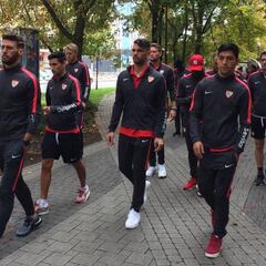 El Sevilla se relaja paseando por las calles de Krasnodar