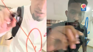 Muñoz, Lerma, Davinson y Cuesta los primeros en llegar.