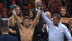 Naoya Inoue celebra su victoria sobre Manny Rodr&iacute;guez.