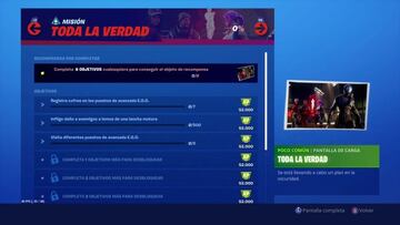 Fortnite Cap&iacute;tulo 2 - Temporada 1: desaf&iacute;os de Toda la Verdad