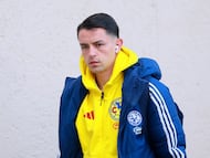 Soccer Football - Liga MX - Pachuca v Club America - Estadio Hidalgo, Pachuca, Mexico - January 18, 2026 Club America's Alvaro Fidalgo arrives before the match REUTERS/Eloisa Sanchez