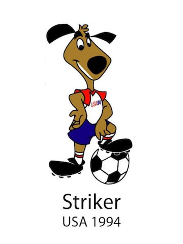 Creado en los estudios de animación de Warner Bros, Striker fue un perro que portaba los colores de la bandera estadounidense, acompañado siempre de su inseparable balón de futbol.