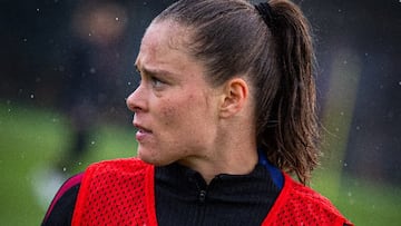 Pajor, durante un entrenamiento del Barcelona.