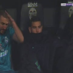Benzema se enfadó después de ser sustituido por Zidane