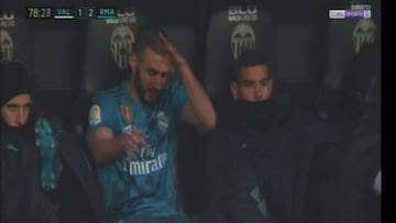 Benzema se enfadó después de ser sustituido por Zidane