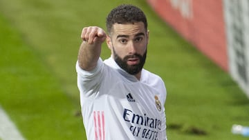 Dani Carvajal, en el Eibar-Real Madrid de LaLiga Santander 2020-2021.