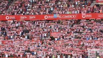 27-08-24. IMAGEN DEL FONDO SUR DEL ESTADIO EL MOLINÓN DURANTE EL PRIMER PARTIDO DE LIGA, FRENTE AL LEVANTE.