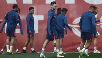 Ocampos, en un entrenamiento.